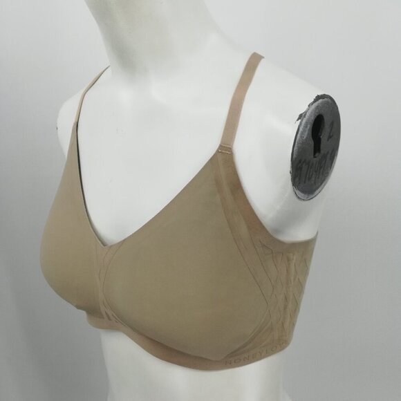 Honeylove Silhouette Beige Tan Wireless Stretch Multiway Bra Size M Velvet Lift - Picture 1 of 11